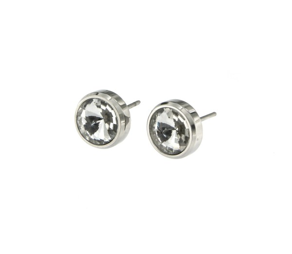 Edelstahlohrstecker &quot;WHITE&quot;