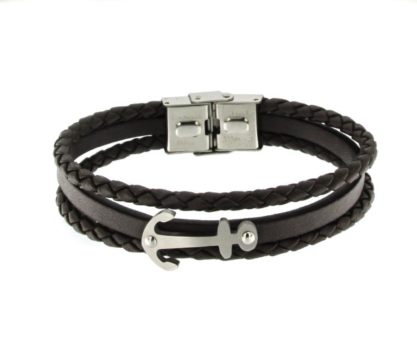 Lederarmband "Anker"