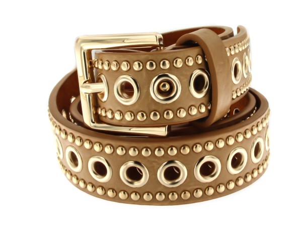Nietengürtel &quot;camel-gold&quot;