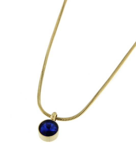 Edelstahlkette "royalblau"