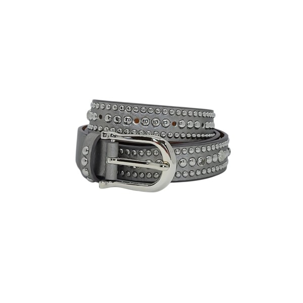 Nietengürtel "Silbegrau"