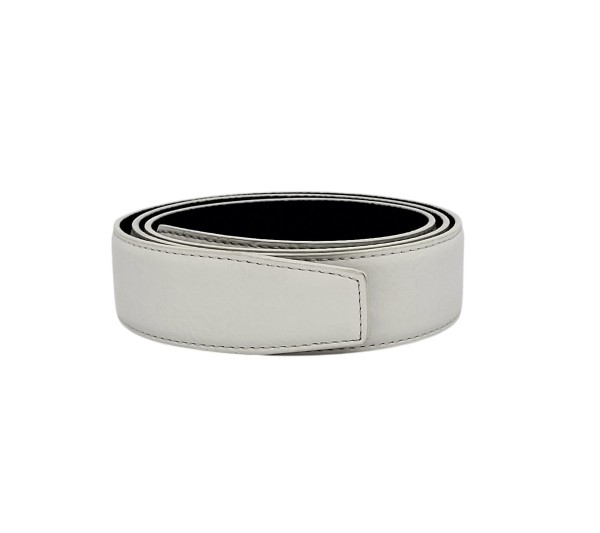 Solo-Automatik-Ledergürtel "weiß"