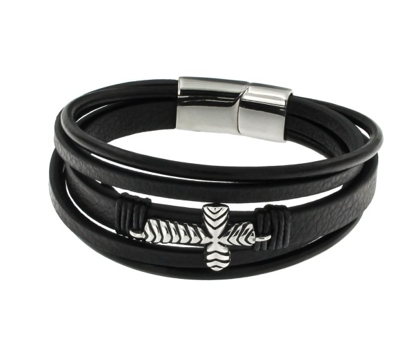 Lederarmband "Kreuz"