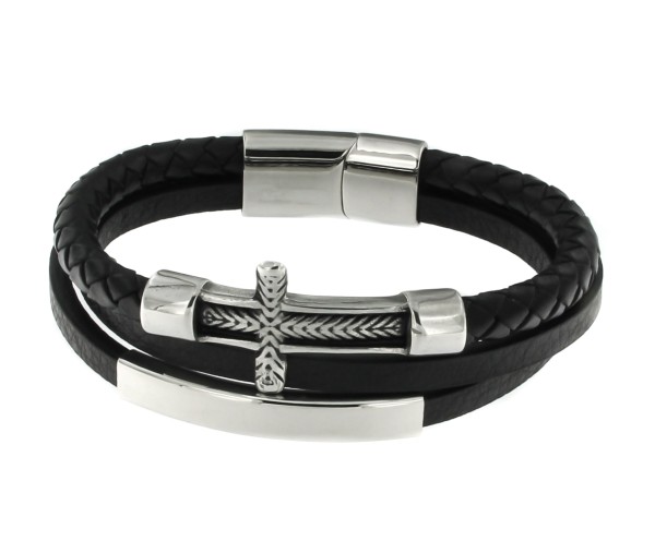 Lederarmband "Kreuz"
