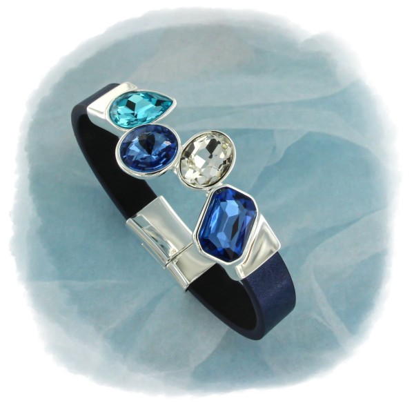 Lederarmband "BLUE"