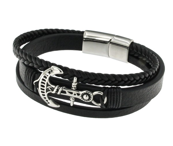 Lederarmband "Anker"