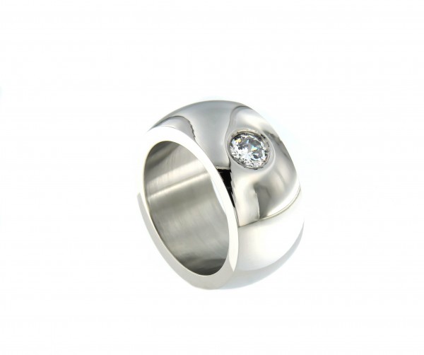 Edelstahlring &quot;white&quot;