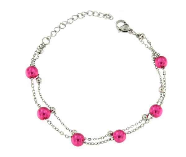 Edelstahlarmband &quot;pink&quot;