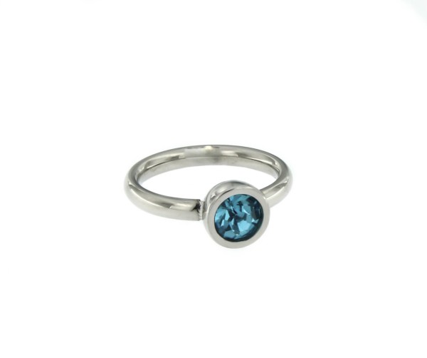 Edelstahlring "BLUE"