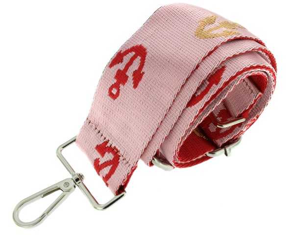 Wechselstoffgurt "rosa-rot"