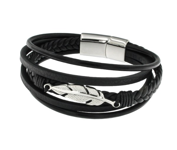 Lederarmband "Feder"
