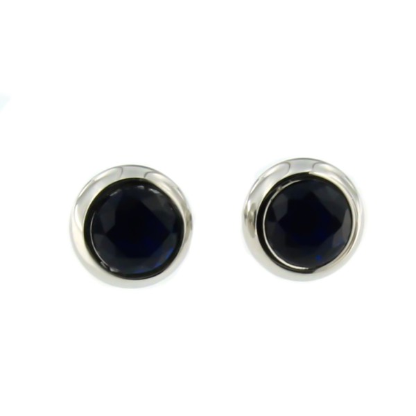 Edelstahlohrstecker "dunkelblau"