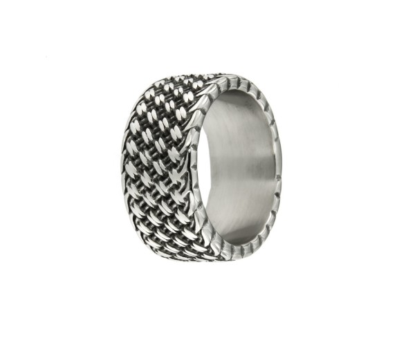 Edelstahlring "Kette"