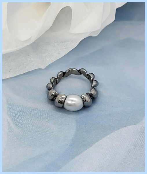 Edelstahlring "PERLE"