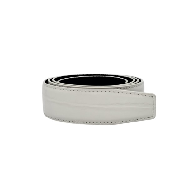Solo-Automatik-Ledergürtel "weiß"