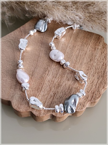 Kette &quot;Grey-White Stone&quot;