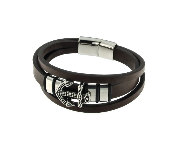 Lederarmband "Anker"
