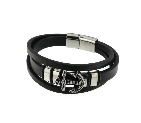 Lederarmband "Anker"