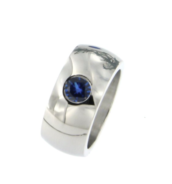 Edelstahlring "BLUE"