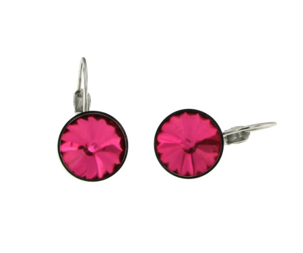 Edelstahlohrhänger "pink"